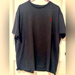 Polo by Ralph Lauren Men's Black Tee with Red Logo